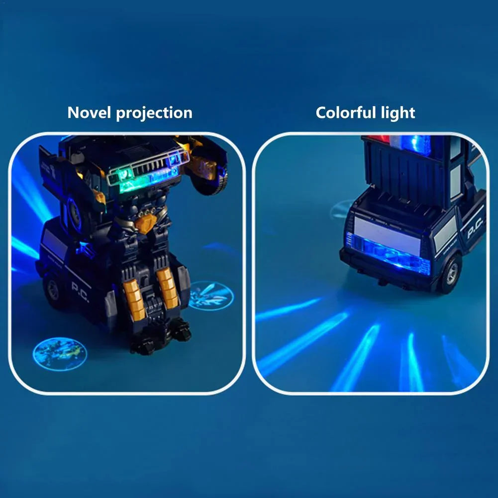 Toycop – Veicolo di Polizia 2 in 1 e Robot con Luce e Suono