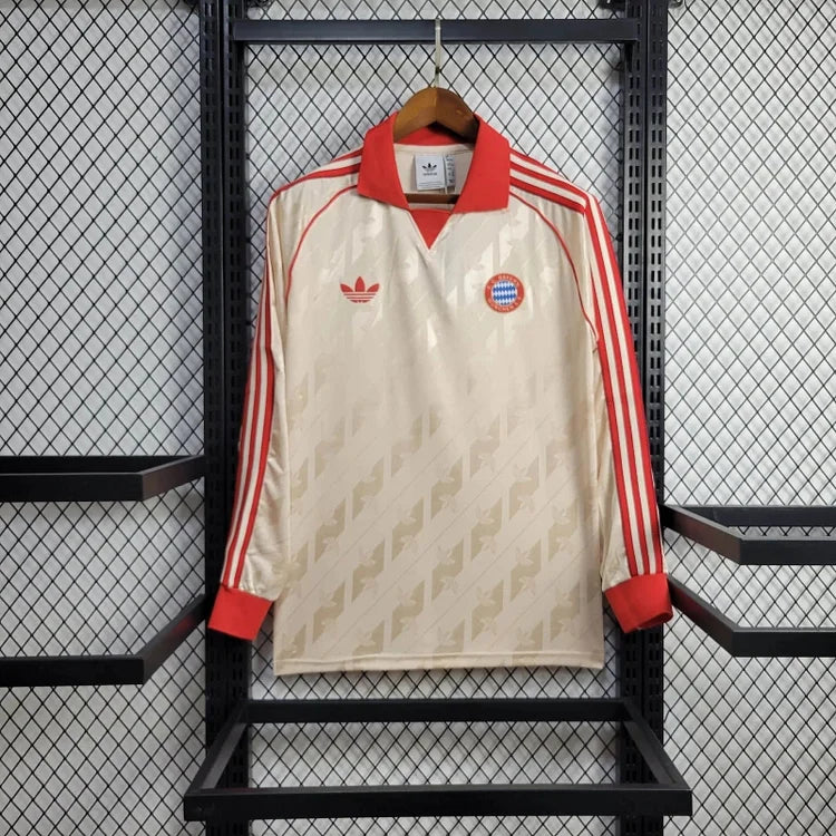 2024-2025 Bayern München Originals Lange Mouw Speciale Shirt - Beige