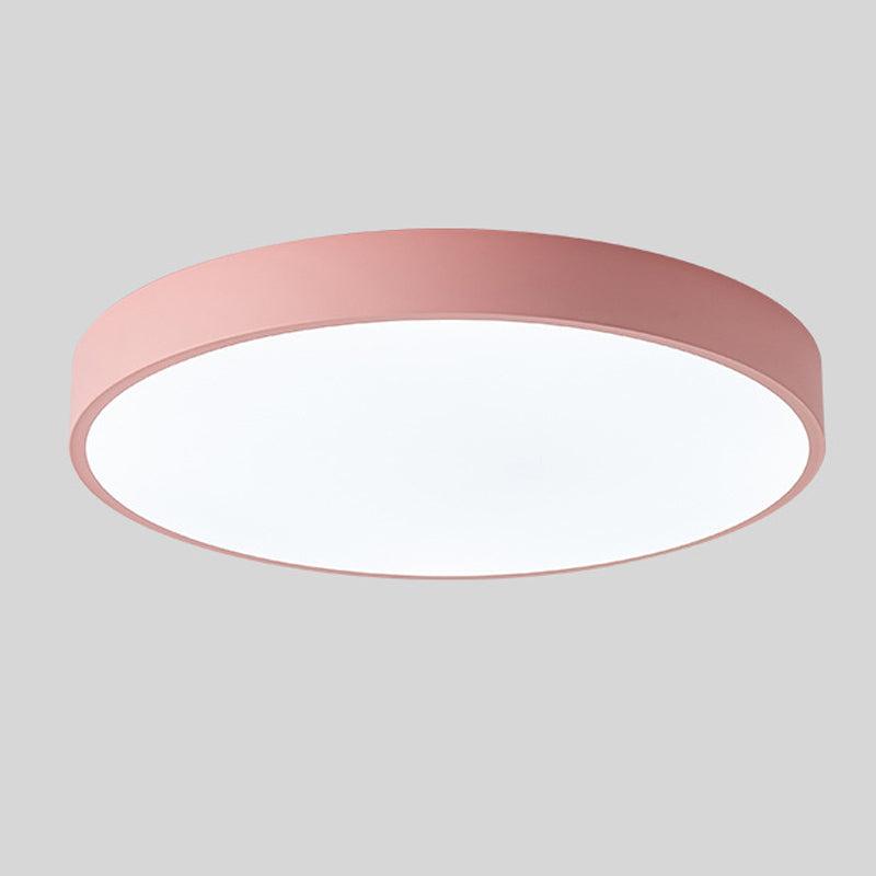 Plafonnier bois LED moderne à montage affleurant