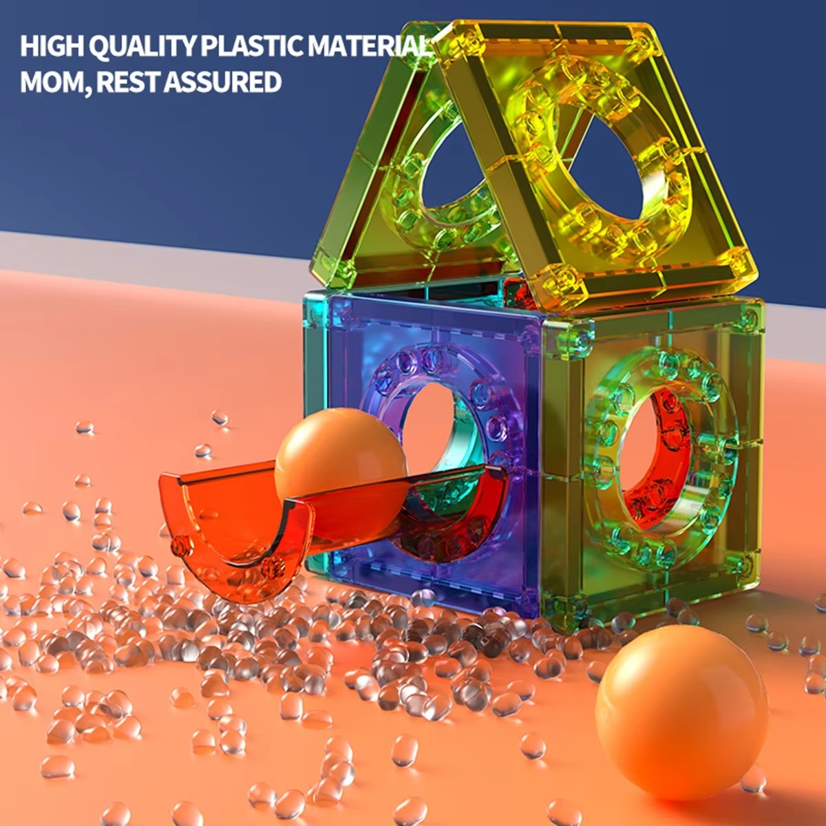 Magniblocks – Jeu de construction magnétique de 69 pièces pour un jeu créatif et un apprentissage