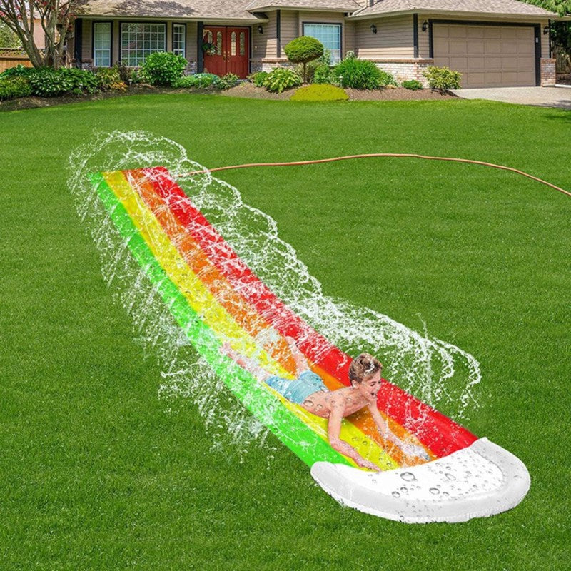 Scivolo d'acqua Toyslide Trail – Divertimento extra lungo per il giardino con design arcobaleno colorato