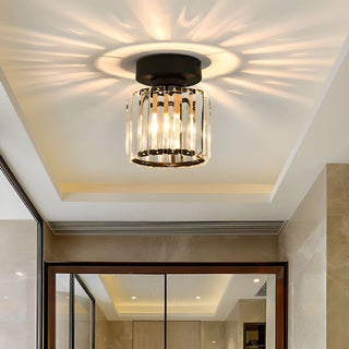 Minimalist Black Flush Mount Ceiling Light for Hallways & Small Spaces