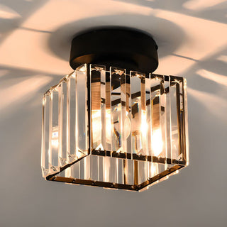 Minimalist Black Flush Mount Ceiling Light for Hallways & Small Spaces