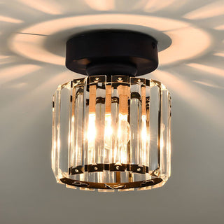 Minimalist Black Flush Mount Ceiling Light for Hallways & Small Spaces