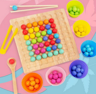 Kreativperlen – Montessori Holzperlenset für Feinmotorik &amp; Kreativität