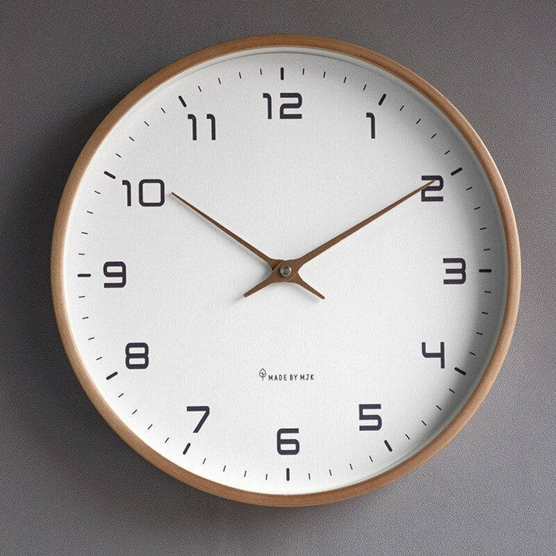 Wooden Wall Clock – Silent Scandinavian Design for Peaceful Homes