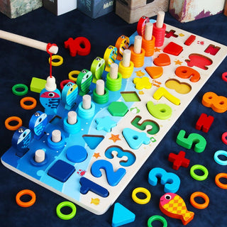 Toygrow – Wooden Learning Board For Counting, Shapes & Alphabet