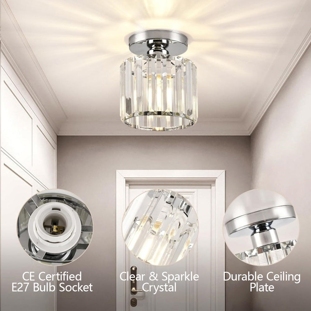 Minimalist Black Flush Mount Ceiling Light for Hallways & Small Spaces