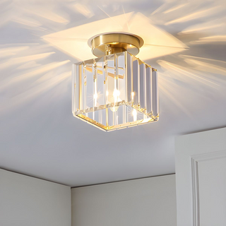 Minimalist Black Flush Mount Ceiling Light for Hallways & Small Spaces