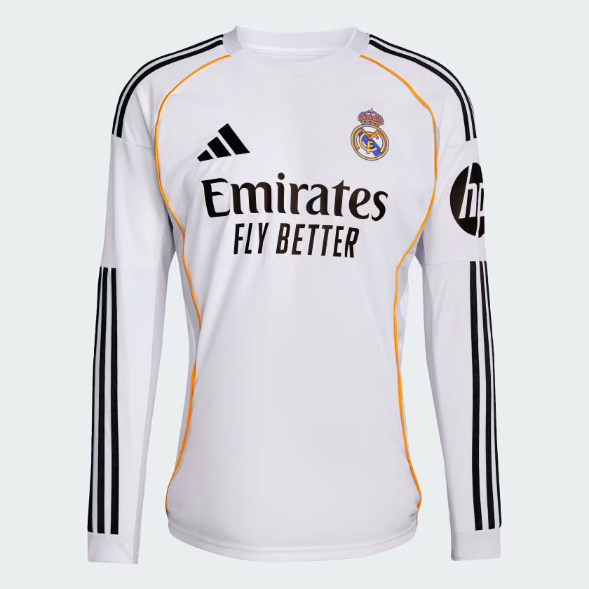 2025/26 Real Madrid Jersey - Home - Long Sleeve
