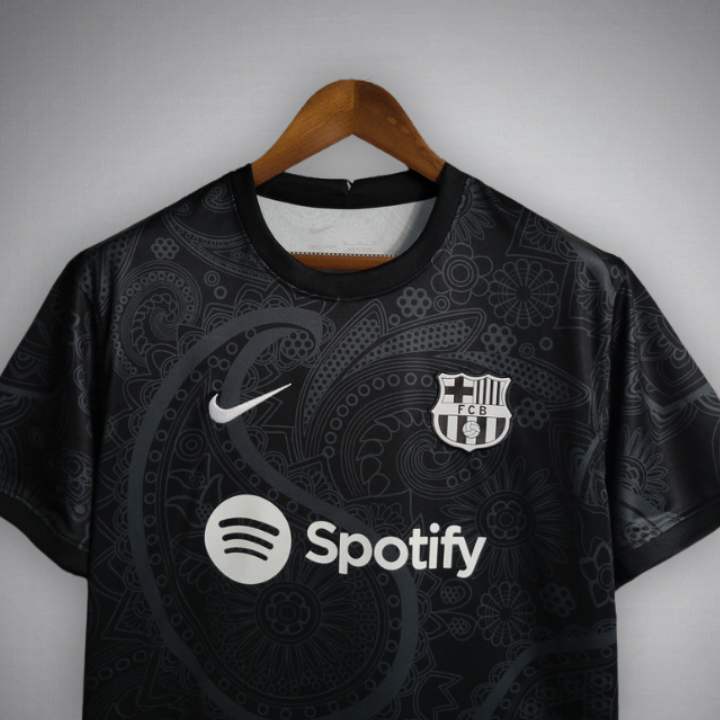24/25 Noir Fleur FC Barcelona Jersey - Black Rose Edition