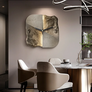 Orologio da parete moderno in arenaria 3D quarzo silenzioso