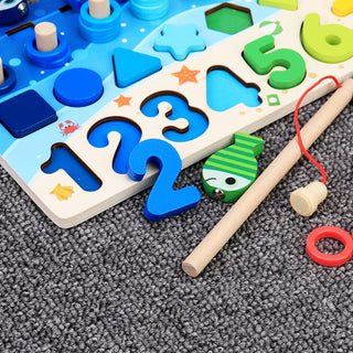 Toygrow – Wooden Learning Board For Counting, Shapes & Alphabet