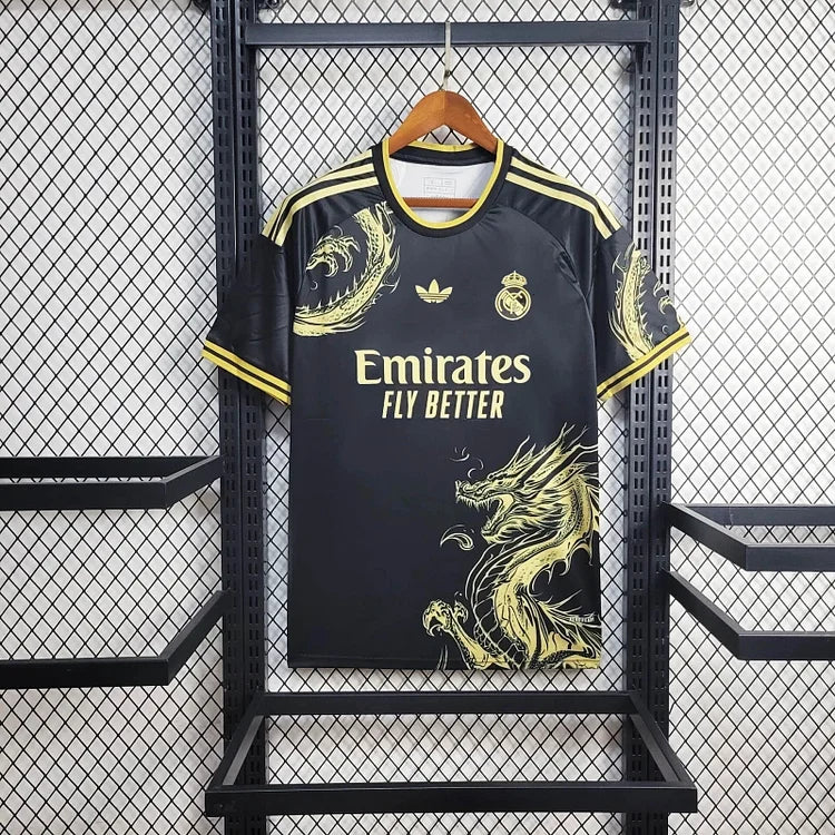2024/25 Real Madrid Jersey - Dragon Special Edition Black Gold