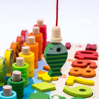 Toygrow – Wooden Learning Board For Counting, Shapes & Alphabet
