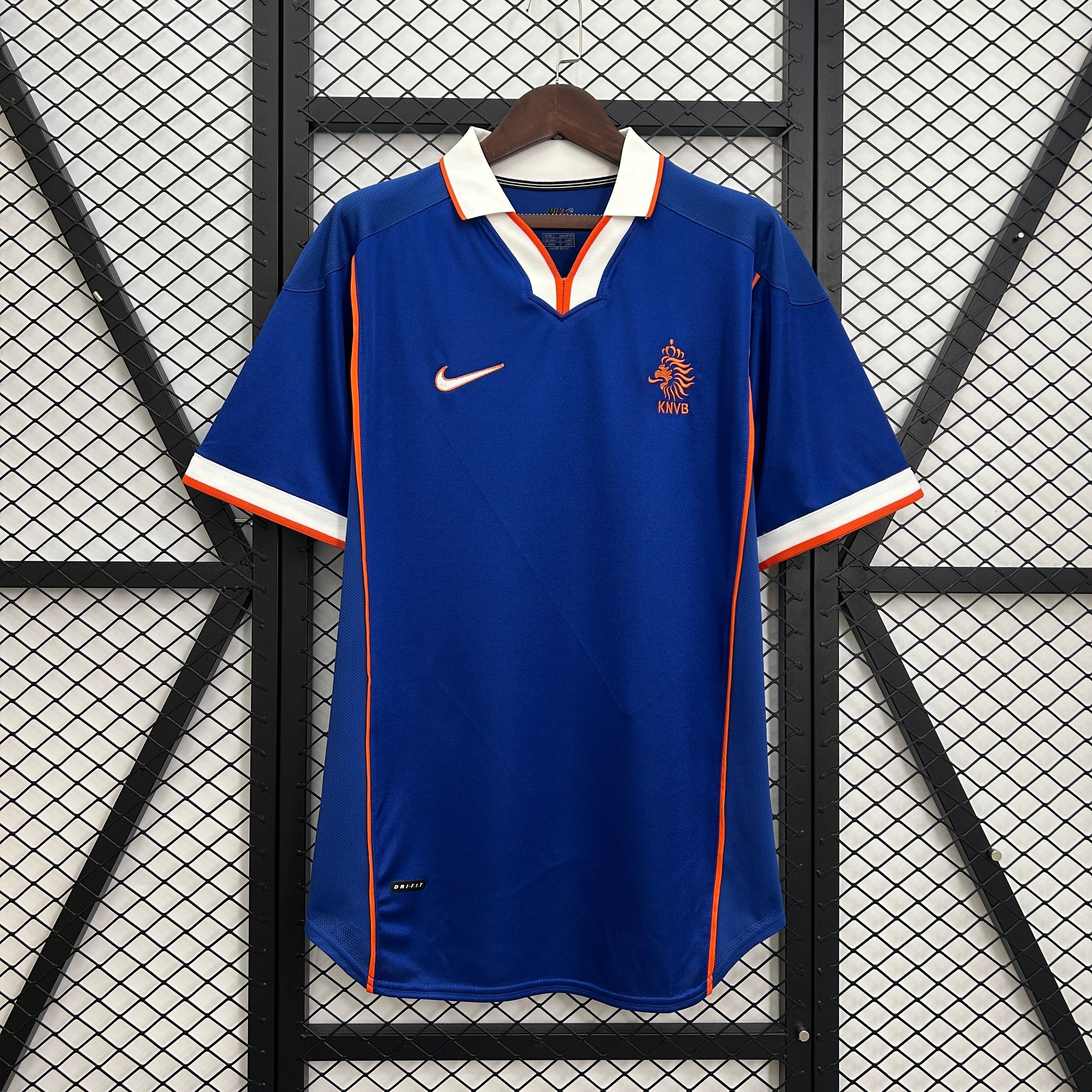 1998 Netherlands Retro Jersey - Away - Blue