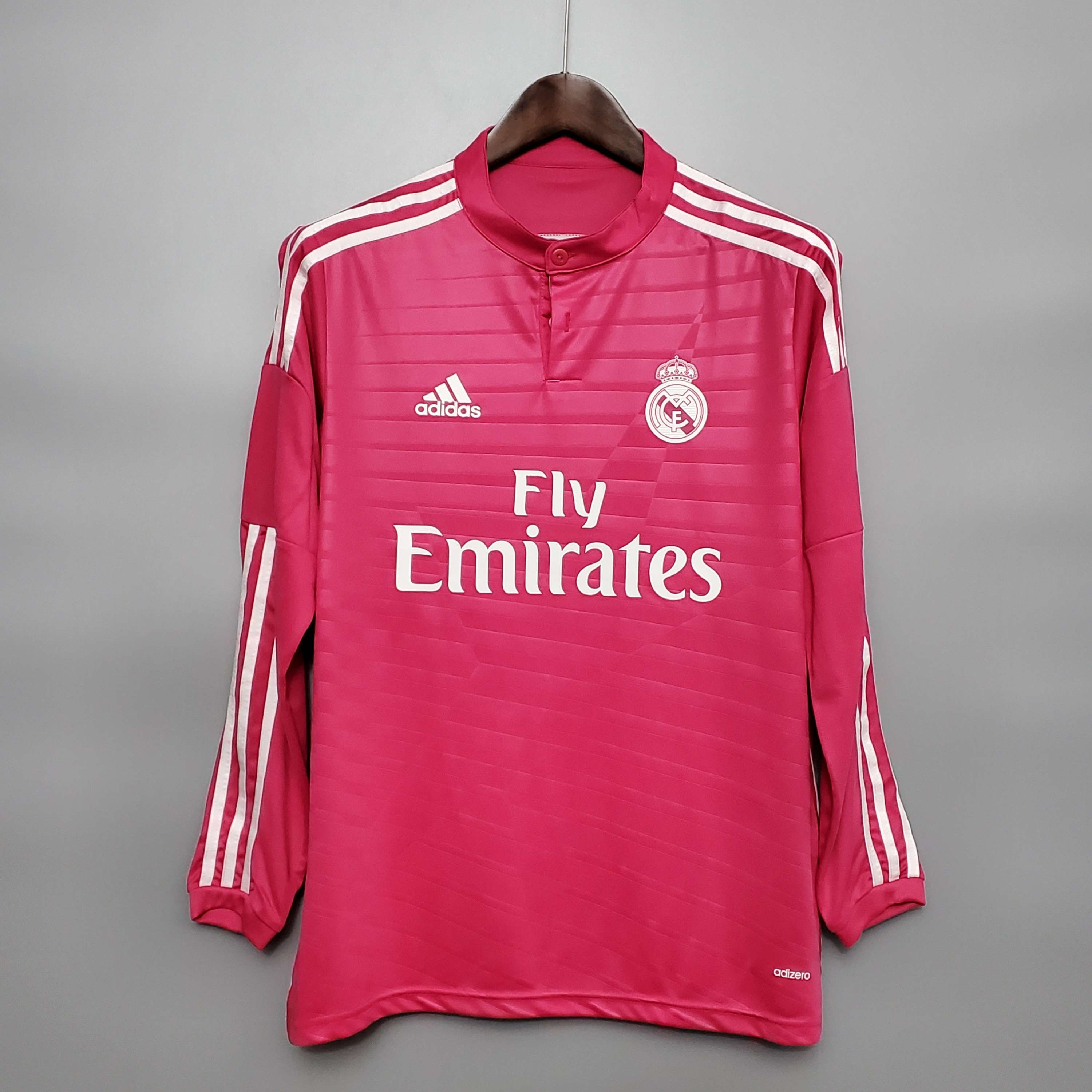 2014-2015 Real Madrid Long Sleeve Away Retro Shirt Pink