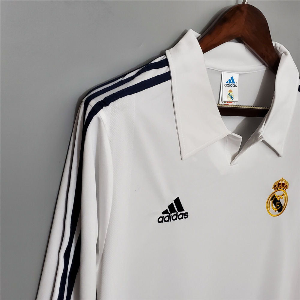 2000-2001 Real Madrid Long Sleeve Home Retro Shirt