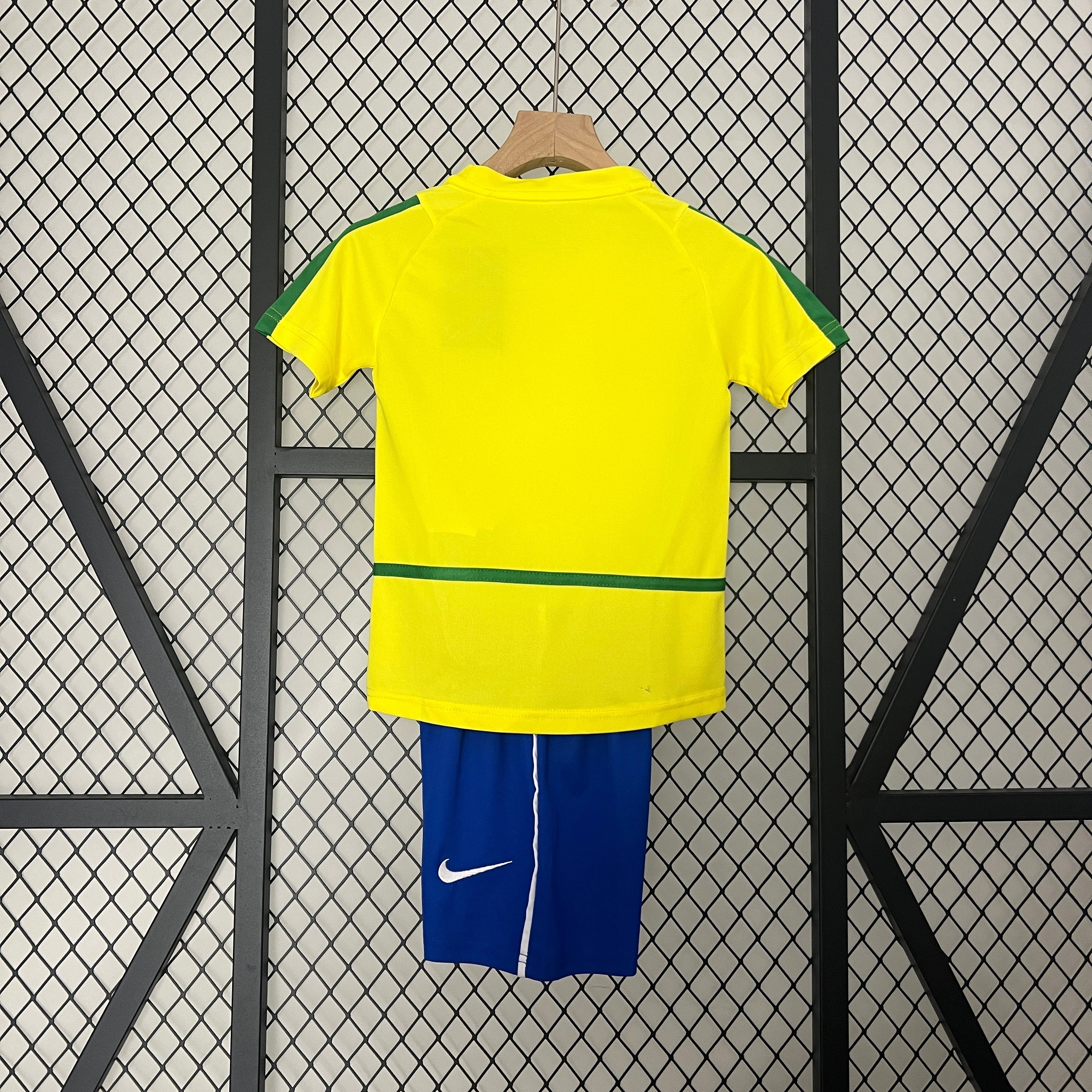 2002 Brazil Home Kids Jersey