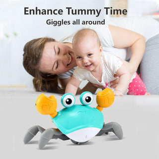 Toycrab Krypande Leksak – Interaktiv Babyleksak med Musik, Ljus & Rörelsesensor