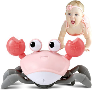 Toycrab Krypande Leksak – Interaktiv Babyleksak med Musik, Ljus & Rörelsesensor