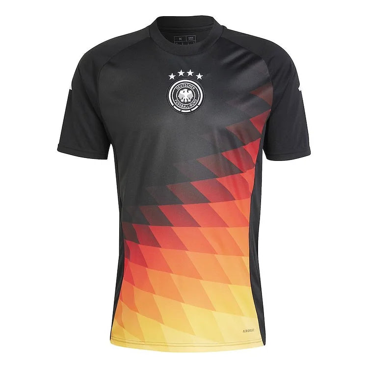 2024 Germany Euro Pre-Match Training Shirt - Black Orange