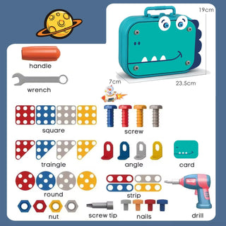 Kit creativo Buildibits: juego de construcción de 211 piezas para niños. Desarrollo de habilidades motoras y juego imaginativo con herramientas adaptadas a sus necesidades.