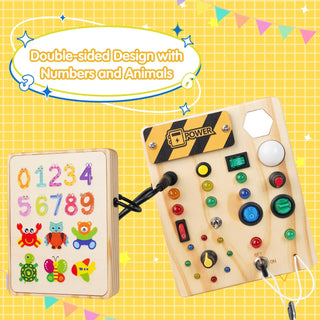 Toybright Board – Interactive Wooden Toy With Lights And Switches For Toddlers