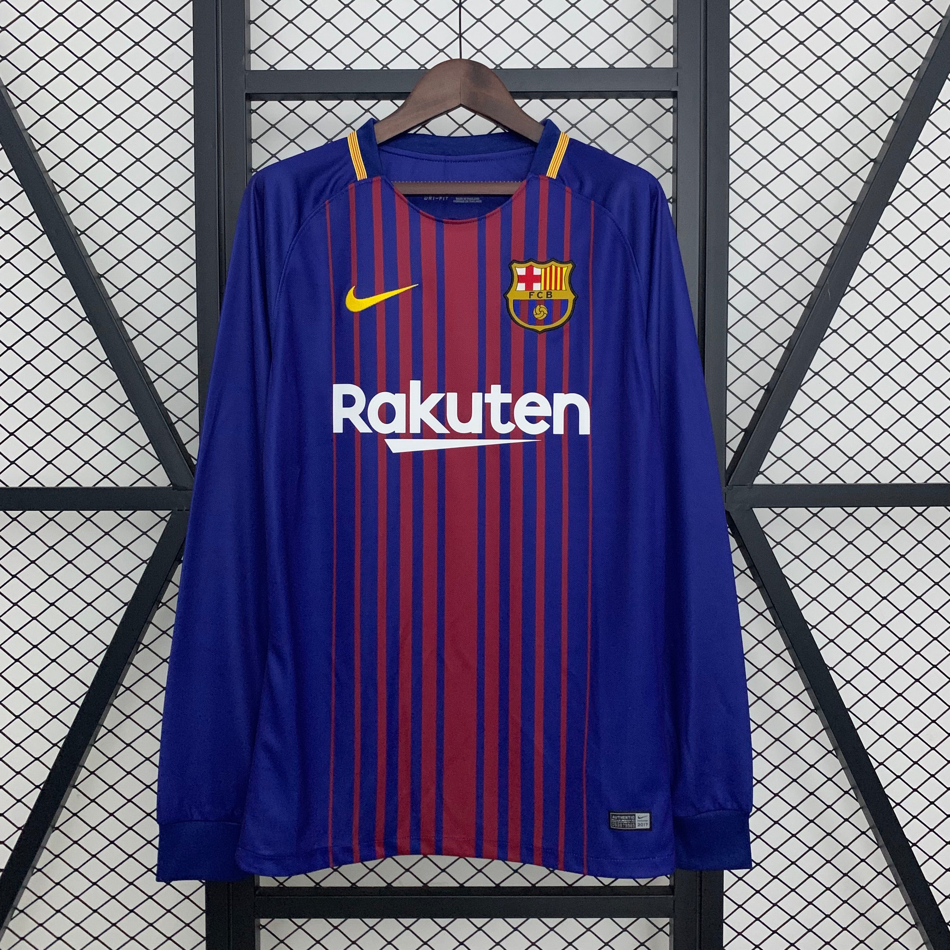 2017/2018 Barcelona Long Sleeve Home Jersey