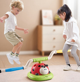 Toymax – Set da gioco 3 in 1 per interno ed esterno con corda per saltare, lancio ad anello e razzo