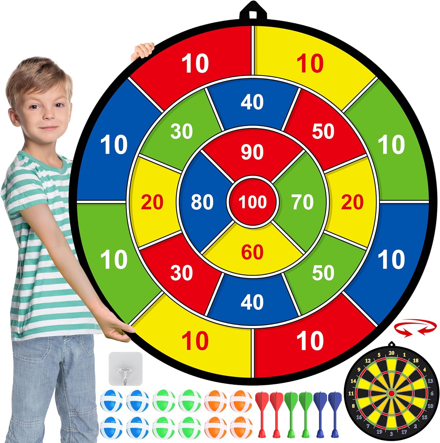 Bullseye Buddies Giant Dartboard – Safe Indoor & Outdoor Game For Kids