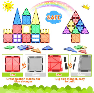 Magnamonti Tegels – Montessori Magnetische Bouwtegels – Creatief Leren En Bouwplezier
