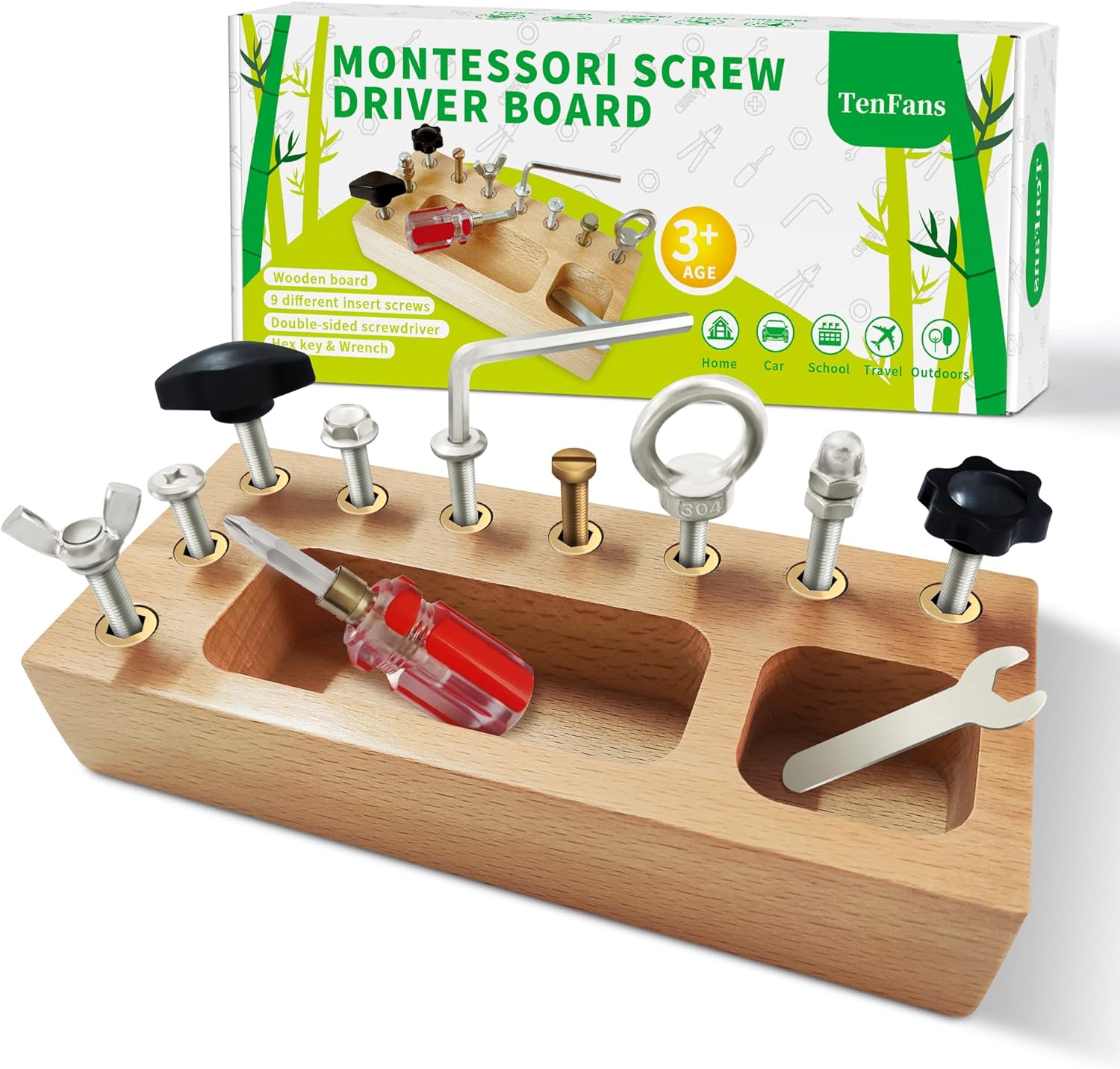Toycraft Busy Board – Montessori Learning Board With Real Tools For Children From 3 Years