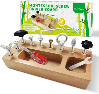 Toycraft Busy Board – Montessori-Lernbrett mit echten Werkzeugen für Kinder ab 3 Jahren