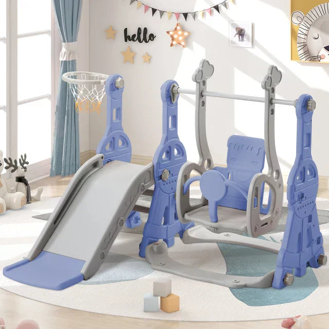 Funnest Play Set – Indoor And Outdoor Slide And Swing Combo For Toddlers – Safe And Fun Motor Skill Development