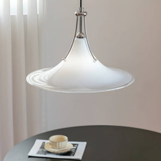 Bauhaus Trumpet Opal Glass Pendant Light