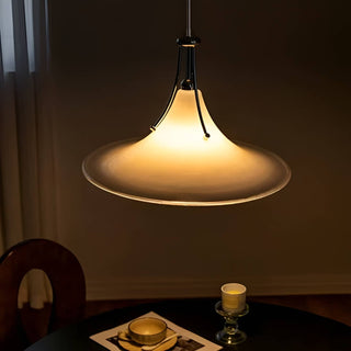 Bauhaus Trumpet Opal Glass Pendant Light