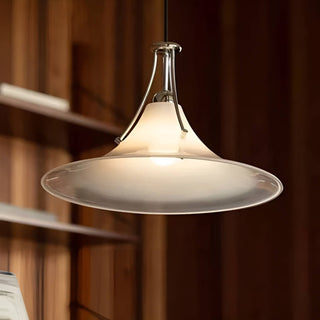 Bauhaus Trumpet Opal Glass Pendant Light