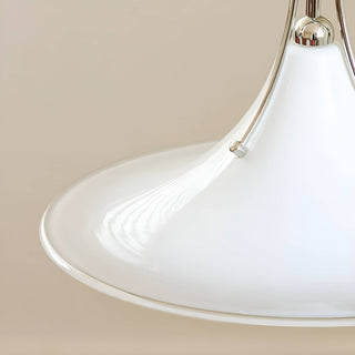 Bauhaus Trumpet Opal Glass Pendant Light