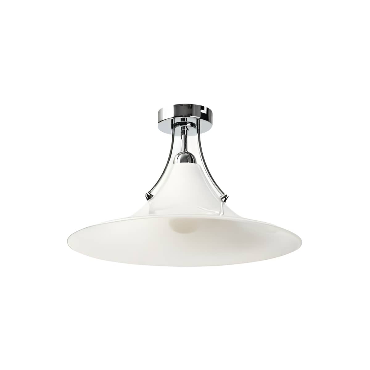 Bauhaus Trumpet Opal Glass Ceiling Light