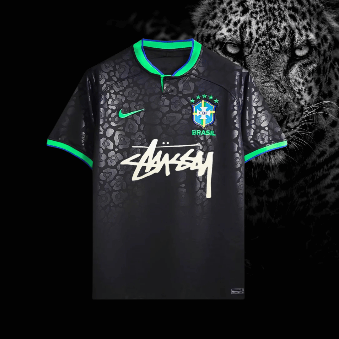 2024 Brazil Stussy Jersey - Black Special Edition