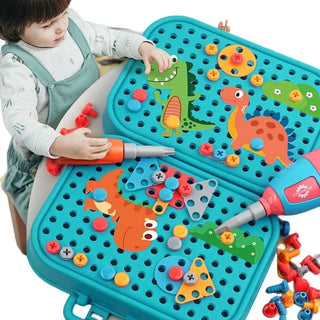 Kit creativo Buildibits: juego de construcción de 211 piezas para niños. Desarrollo de habilidades motoras y juego imaginativo con herramientas adaptadas a sus necesidades.