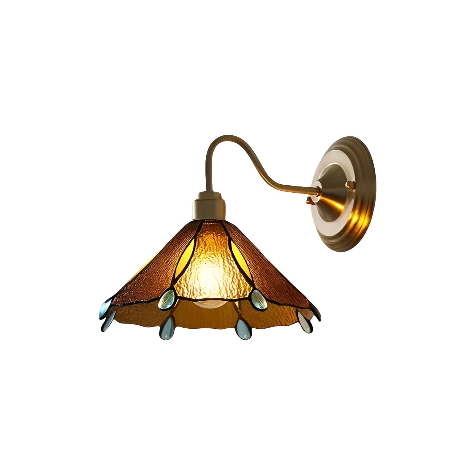 Colorful Teardrop Edge Tiffany Wall Sconce