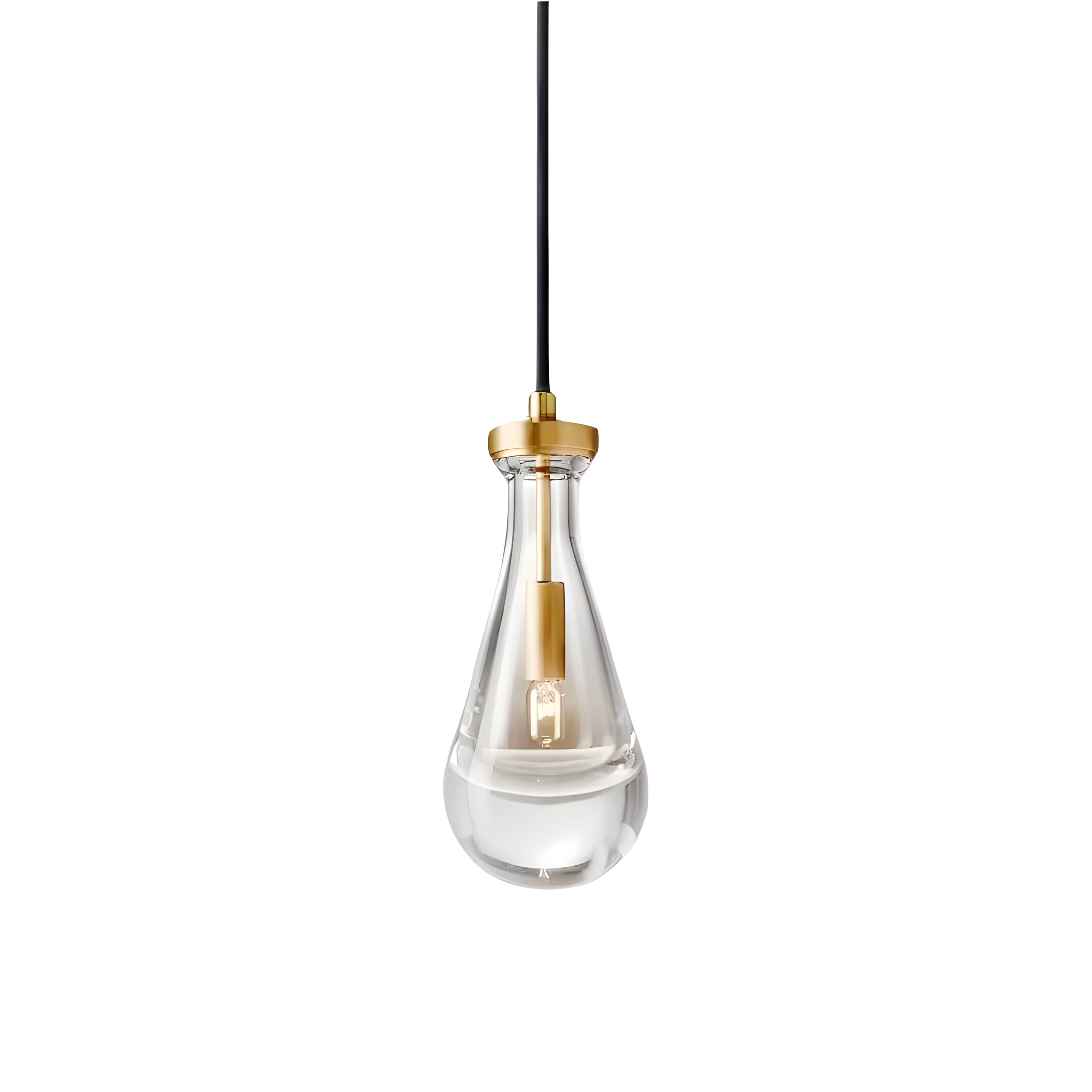 Crystal Raindrop Vintage Copper Pendant Light