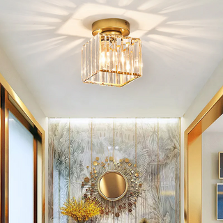 Minimalist Black Flush Mount Ceiling Light for Hallways & Small Spaces
