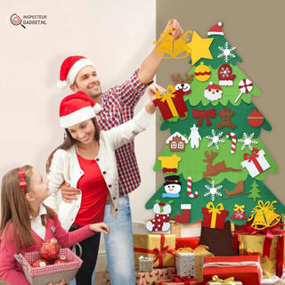 Toytree Craft Christmas Tree – Creative DIY Felt Tree For Kids With 25 Decorations