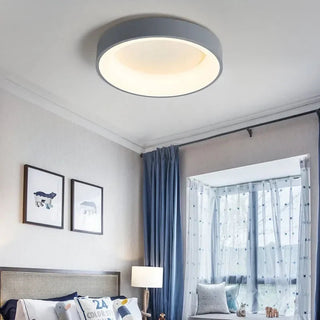 Nordic Round LED Flush Mount Ceiling Light Fixture – Minimalist Design for Elegant Home Illumination, 1200 Lumens, Easy Installation