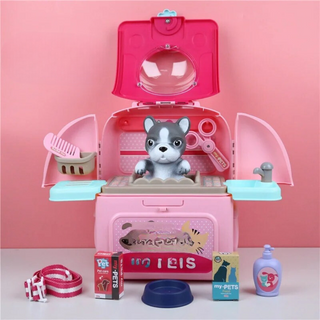 Toyvet Playset – Portable Vet Role Play Set For Kids With Backpack And 16 Accessories