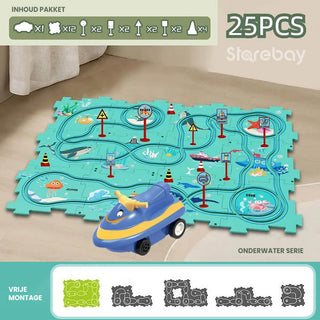 Creativecraft Puzzle – Build Your Own Racetrack – Motor Skills Learning Toy For Kids