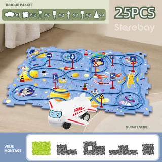 Creativecraft Puzzle – Build Your Own Racetrack – Motor Skills Learning Toy For Kids